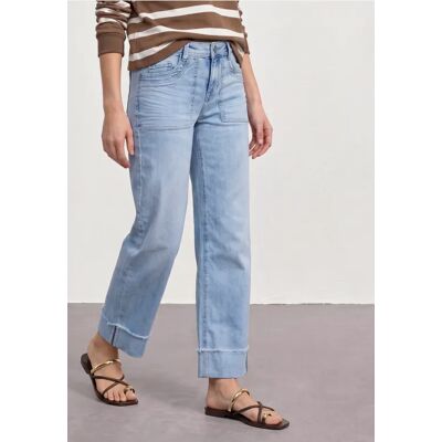 Street One Mid Waist Straight Leg Jeans im Casual Fit - Blau - Damen Street One Mid Waist Straight Leg Jeans im Casual Fit - Blau - Damen