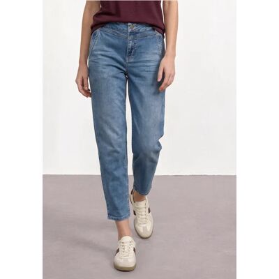 Street One High Waist Barrel Leg Jeans im Loose Fit - Blau - Damen Street One High Waist Barrel Leg Jeans im Loose Fit - Blau - Damen