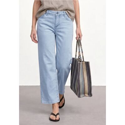 Street One 7/8 Mid Waist Wide Leg Jeans im Loose Fit - Blau - Damen Street One 7/8 Mid Waist Wide Leg Jeans im Loose Fit - Blau - Damen