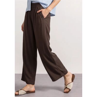 Street One High Waist Wide Leg Hose im Loose Fit - Braun - Damen Street One High Waist Wide Leg Hose im Loose Fit - Braun - Damen