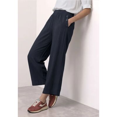 Street One High Waist Wide Leg Hose im Loose Fit - Blau - Damen Street One High Waist Wide Leg Hose im Loose Fit - Blau - Damen