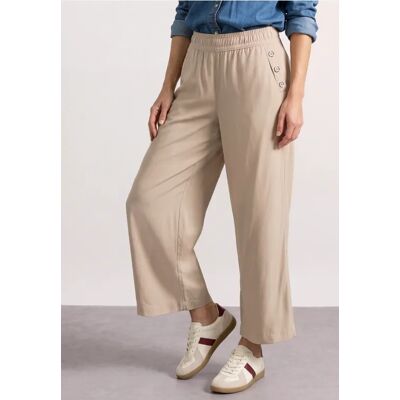 Street One High Waist Wide Leg Hose im Loose Fit - Beige - Damen Street One High Waist Wide Leg Hose im Loose Fit - Beige - Damen
