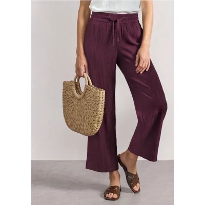 Street One Mid Waist Wide Leg Hose im Loose Fit - Rot - Damen Street One Mid Waist Wide Leg Hose im Loose Fit - Rot - Damen