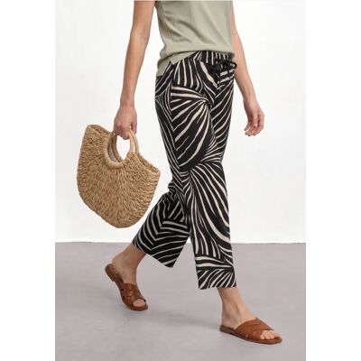 Street One 7/8 Wide Leg Hose im Loose Fit - Schwarz - Damen Street One 7/8 Wide Leg Hose im Loose Fit - Schwarz - Damen