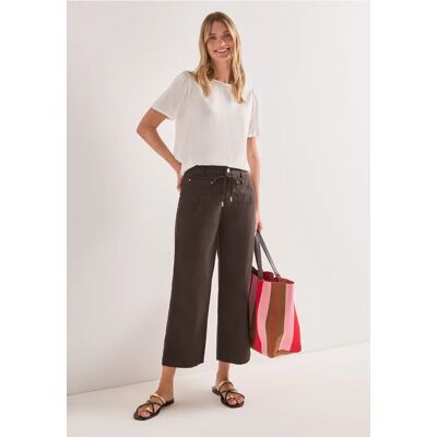 Street One Straight Leg Hose in Washed-Optik - Braun - Damen Street One Straight Leg Hose in Washed-Optik - Braun - Damen