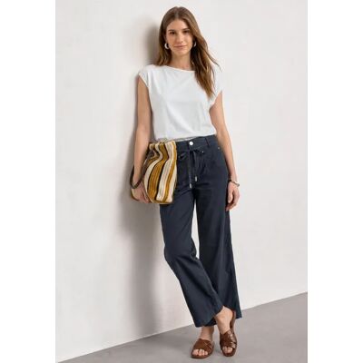 Street One Straight Leg Hose in Washed-Optik - Blau - Damen Street One Straight Leg Hose in Washed-Optik - Blau - Damen