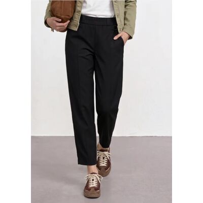 Street One Barrel Leg Hose mit Schnallendetail - Schwarz - Damen Street One Barrel Leg Hose mit Schnallendetail - Schwarz - Damen