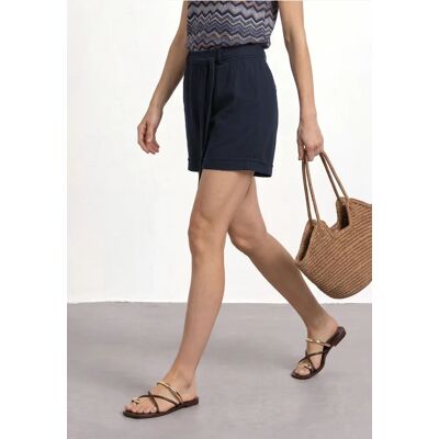 Street One High Waist Shorts mit Gürtel - Blau - Damen Street One High Waist Shorts mit Gürtel - Blau - Damen