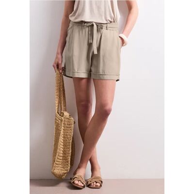 Street One High Waist Shorts mit Gürtel - Beige - Damen Street One High Waist Shorts mit Gürtel - Beige - Damen