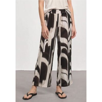 Street One High Waist Wide Leg Hose im Loose Fit - Braun - Damen Street One High Waist Wide Leg Hose im Loose Fit - Braun - Damen