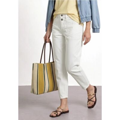 Street One High Waist Barrel Leg Jeans im Loose Fit - Weiß - Damen Street One High Waist Barrel Leg Jeans im Loose Fit - Weiß - Damen