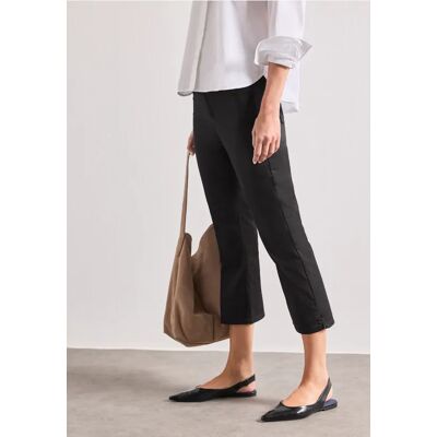 Street One 3/4 Flared Leg Hose im Casual Fit - Schwarz - Damen Street One 3/4 Flared Leg Hose im Casual Fit - Schwarz - Damen