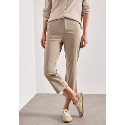 Street One 3/4 Flared Leg Hose im Casual Fit - Beige - Damen Street One 3/4 Flared Leg Hose im Casual Fit - Beige - Damen