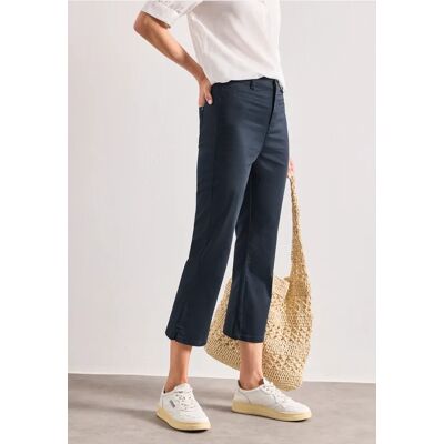 Street One 3/4 Flared Leg Hose im Casual Fit - Blau - Damen Street One 3/4 Flared Leg Hose im Casual Fit - Blau - Damen