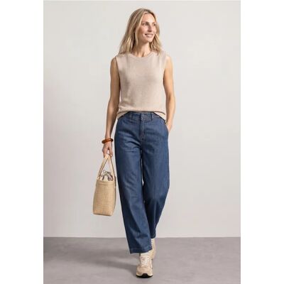 Street One Wide Leg Jeans im Loose Fit mit Comfort Bund - Blau - Damen Street One Wide Leg Jeans im Loose Fit mit Comfort Bund - Blau - Damen