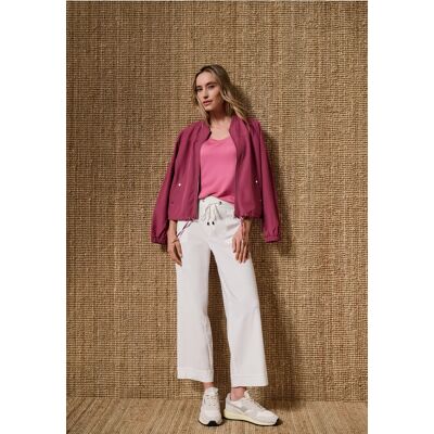 Street One Straight Leg Hose im Casual Fit mit Turn-Up - Weiß - Damen Street One Straight Leg Hose im Casual Fit mit Turn-Up - Weiß - Damen