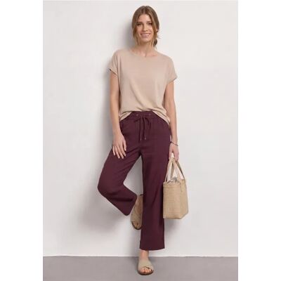 Street One Straight Leg Hose im Casual Fit mit Turn-Up - Rot - Damen Street One Straight Leg Hose im Casual Fit mit Turn-Up - Rot - Damen