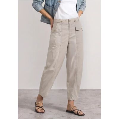 Street One High Waist Barrel Leg Hose im Casual Fit - Beige - Damen Street One High Waist Barrel Leg Hose im Casual Fit - Beige - Damen