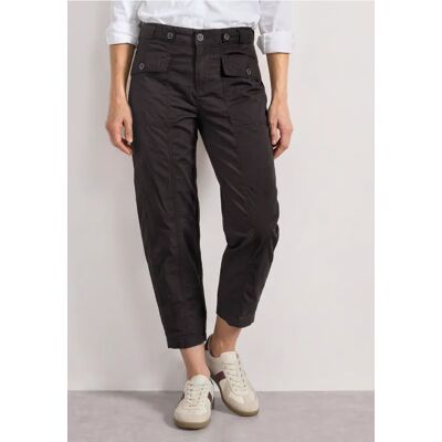 Street One High Waist Barrel Leg Hose im Casual Fit - Braun - Damen Street One High Waist Barrel Leg Hose im Casual Fit - Braun - Damen