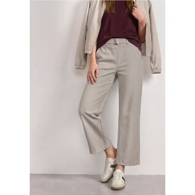Street One High Waist Culotte mit Schnallendetail - Beige - Damen Street One High Waist Culotte mit Schnallendetail - Beige - Damen