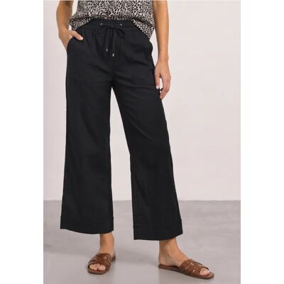 Street One Straight Leg Hose im Casual Fit mit Turn-Up - Schwarz - Damen Street One Straight Leg Hose im Casual Fit mit Turn-Up - Schwarz - Damen