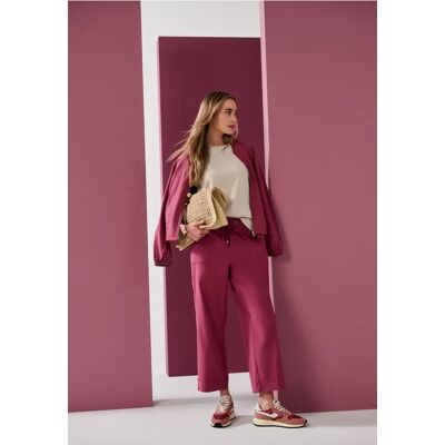 Street One Straight Leg Hose im Casual Fit mit Turn-Up - Rosa - Damen Street One Straight Leg Hose im Casual Fit mit Turn-Up - Rosa - Damen