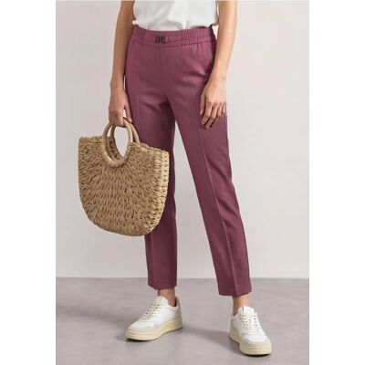 Street One Slim Leg Hose mit Schnallendetail - Rosa - Damen Street One Slim Leg Hose mit Schnallendetail - Rosa - Damen