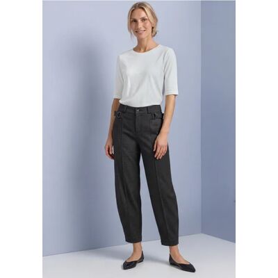 Street One Barrel Leg Hose mit Schnallendetail - Braun - Damen Street One Barrel Leg Hose mit Schnallendetail - Braun - Damen