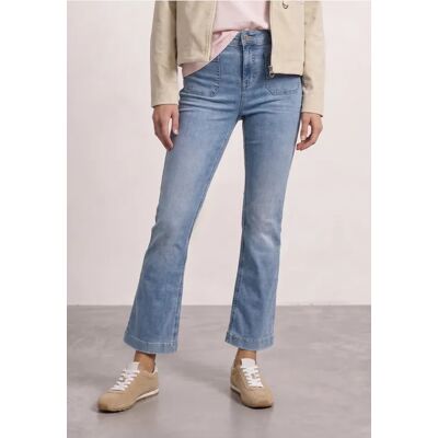 Street One High Waist Bootcut Jeans im Slim Fit - Blau - Damen Street One High Waist Bootcut Jeans im Slim Fit - Blau - Damen