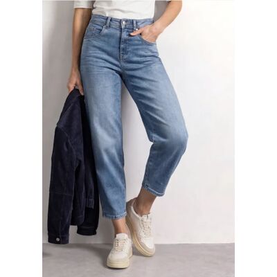 Street One High Waist Barrel Leg Jeans im Loose Fit - Blau - Damen Street One High Waist Barrel Leg Jeans im Loose Fit - Blau - Damen