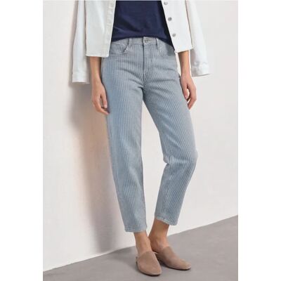 Street One Barrel Leg Jeans im Loose Fit mit Streifen - Blau - Damen Street One Barrel Leg Jeans im Loose Fit mit Streifen - Blau - Damen