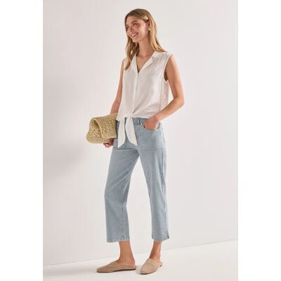 Street One 7/8 Straight Leg Jeans im Casual Fit mit Streifen - Blau - Damen Street One 7/8 Straight Leg Jeans im Casual Fit mit Streifen - Blau - Damen