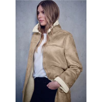 Street One Studio Jacke mit Teddy-Details - Beige - Damen Street One Studio Jacke mit Teddy-Details - Beige - Damen
