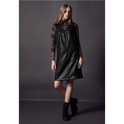 Street One Studio Kleid in Leder-Optik - Schwarz - Damen Street One Studio Kleid in Leder-Optik - Schwarz - Damen