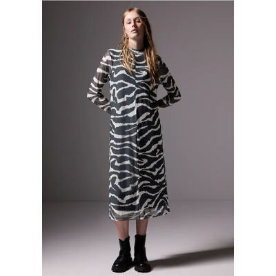 Street One Studio Gemustertes Mesh-Kleid - Grau - Damen Street One Studio Gemustertes Mesh-Kleid - Grau - Damen