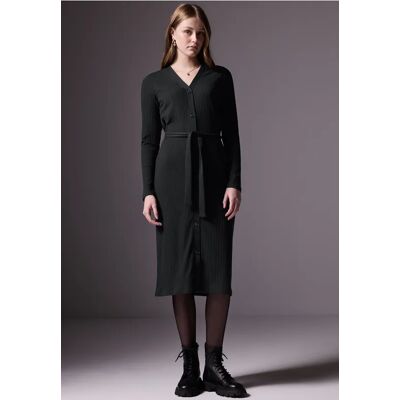 Street One Studio Rippstrick-Kleid - Schwarz - Damen Street One Studio Rippstrick-Kleid - Schwarz - Damen