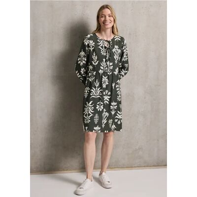 Street One Studio Print-Kleid mit Schleifen - Grün - Damen Street One Studio Print-Kleid mit Schleifen - Grün - Damen