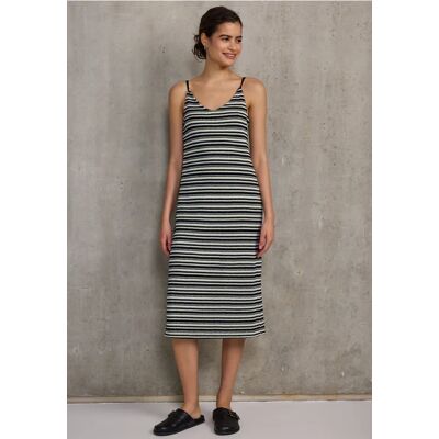 Street One Studio Gestreiftes Spitzenkleid - Schwarz - Damen Street One Studio Gestreiftes Spitzenkleid - Schwarz - Damen