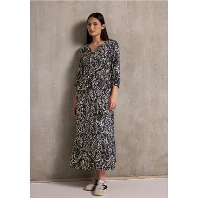 Street One Studio Gemustertes Volant-Kleid - Blau - Damen Street One Studio Gemustertes Volant-Kleid - Blau - Damen