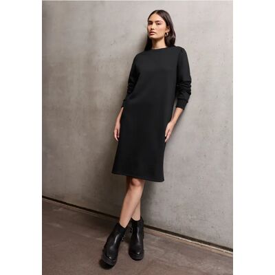 Street One Studio Sweat-Kleid in Unifarbe - Schwarz - Damen Street One Studio Sweat-Kleid in Unifarbe - Schwarz - Damen