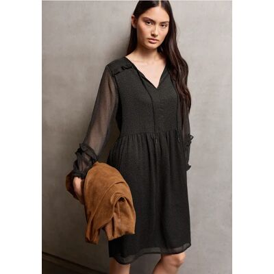 Street One Studio Gemustertes Chiffon-Kleid - Braun - Damen Street One Studio Gemustertes Chiffon-Kleid - Braun - Damen