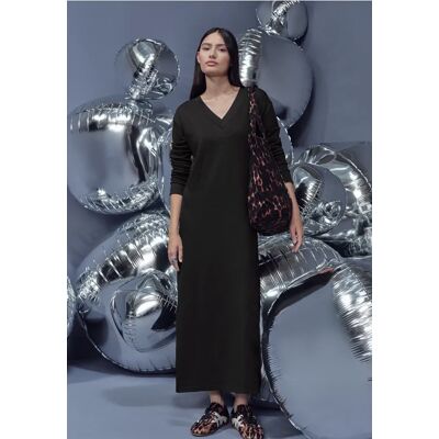 Street One Studio V-Neck Strickkleid - Schwarz - Damen Street One Studio V-Neck Strickkleid - Schwarz - Damen