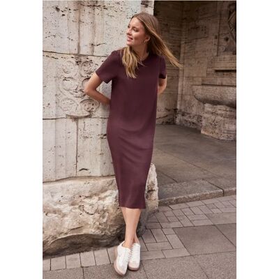 Street One Studio Midi-Kleid aus Jersey mit Puffärmeln - Lila - Damen Street One Studio Midi-Kleid aus Jersey mit Puffärmeln - Lila - Damen