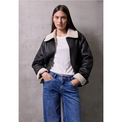 Street One Studio Velours Jacke - Schwarz - Damen Street One Studio Velours Jacke - Schwarz - Damen