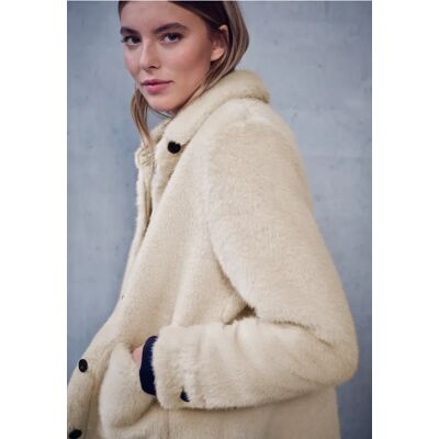 Street One Studio Fake Fur Overshirt - Beige - Damen Street One Studio Fake Fur Overshirt - Beige - Damen