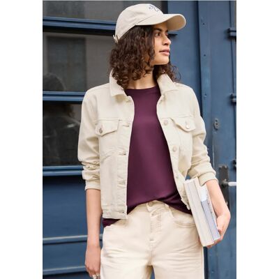 Street One Studio Colored Denim Jacke mit Brusttaschen - Beige - Damen Street One Studio Colored Denim Jacke mit Brusttaschen - Beige - Damen