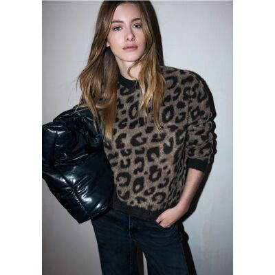 Street One Studio Flauschiger Leo Pullover - Schwarz - Damen Street One Studio Flauschiger Leo Pullover - Schwarz - Damen