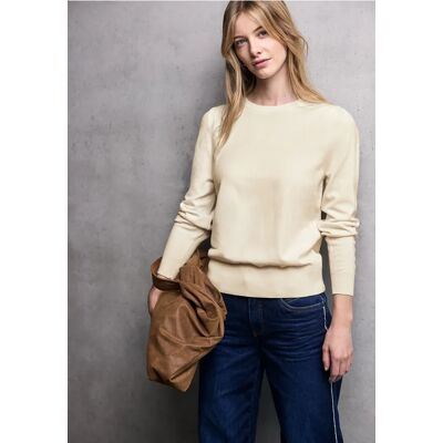 Street One Studio Pullover mit Puff-Ärmeln - Beige - Damen Street One Studio Pullover mit Puff-Ärmeln - Beige - Damen