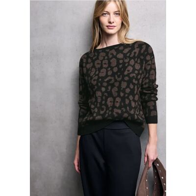 Street One Studio Cosy Leo Pullover - Schwarz - Damen Street One Studio Cosy Leo Pullover - Schwarz - Damen