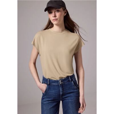 Street One Studio Kuscheliges T-Shirt - Beige - Damen Street One Studio Kuscheliges T-Shirt - Beige - Damen